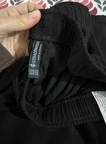 xs Beden siyah Renk Stradivarius siyah keten pantolon