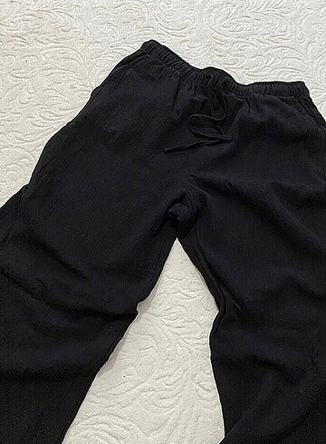 Stradivarius Stradivarius siyah keten pantolon