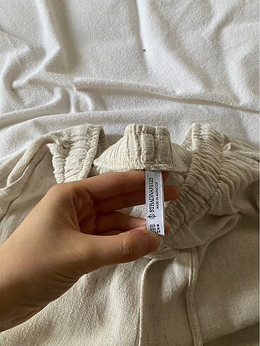 m Beden camel Renk Stradivarius bej krem keten pantolon