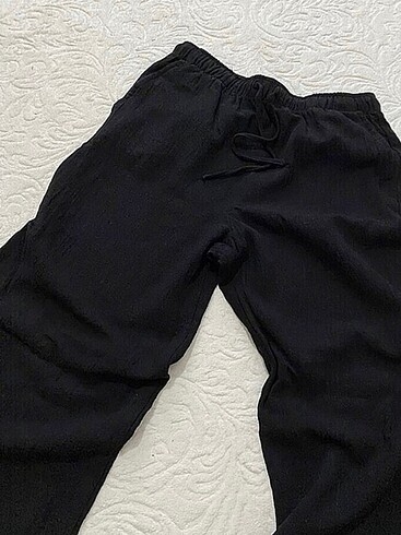 Stradivarius Stradivarius siyah keten pantolon