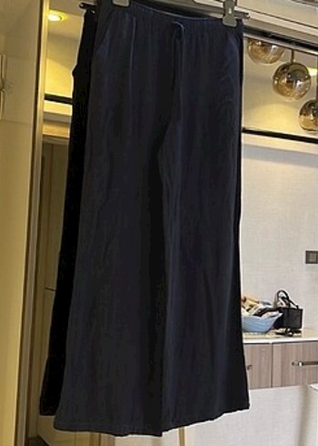 Stradivarius Stradivarius lacivert keten pantolon