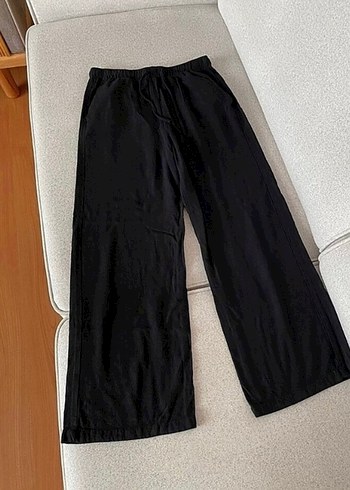 l Beden siyah Renk Stradivarius siyah keten pantolon