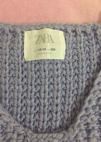 Zara Mor V Yaka Örme Kadın Süveter zara
