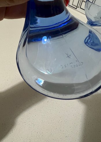 Koyu Mavi Cam Kase - Görsel 4