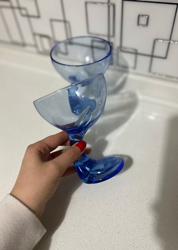 Koyu Mavi Cam Kase - Görsel 3