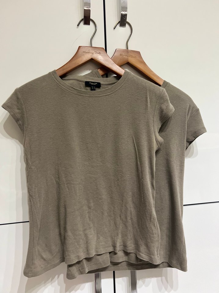 Bej Kısa Kollu Kadın Tişört - Görsel 3