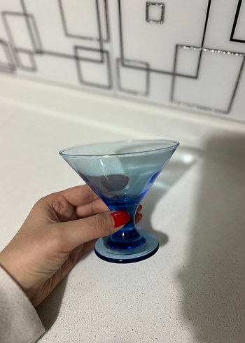 Koyu Mavi Cam Kadeh - Görsel 3