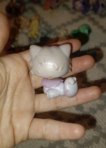  Pastel Beyaz Sevimli Kedi Figürü