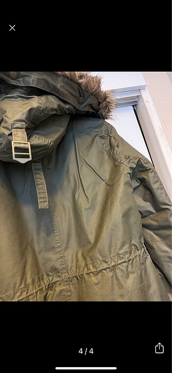 s Beden haki Renk H&M kürklü mont