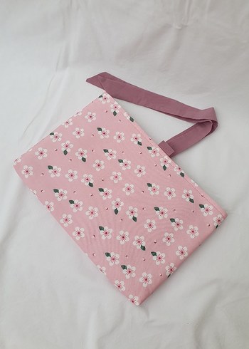 Beden pembe Renk Çiçek desenli pembe kadın tablet çantası