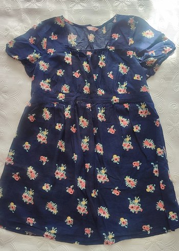 LCW Maternity Lacivert Çiçek Desenli Hamile Bluzu
