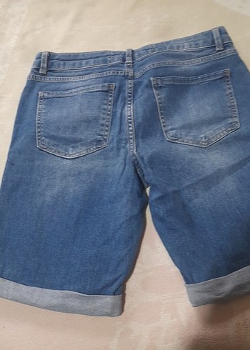 Gevşek Kesim Kadın Kot Şort - Görsel 3