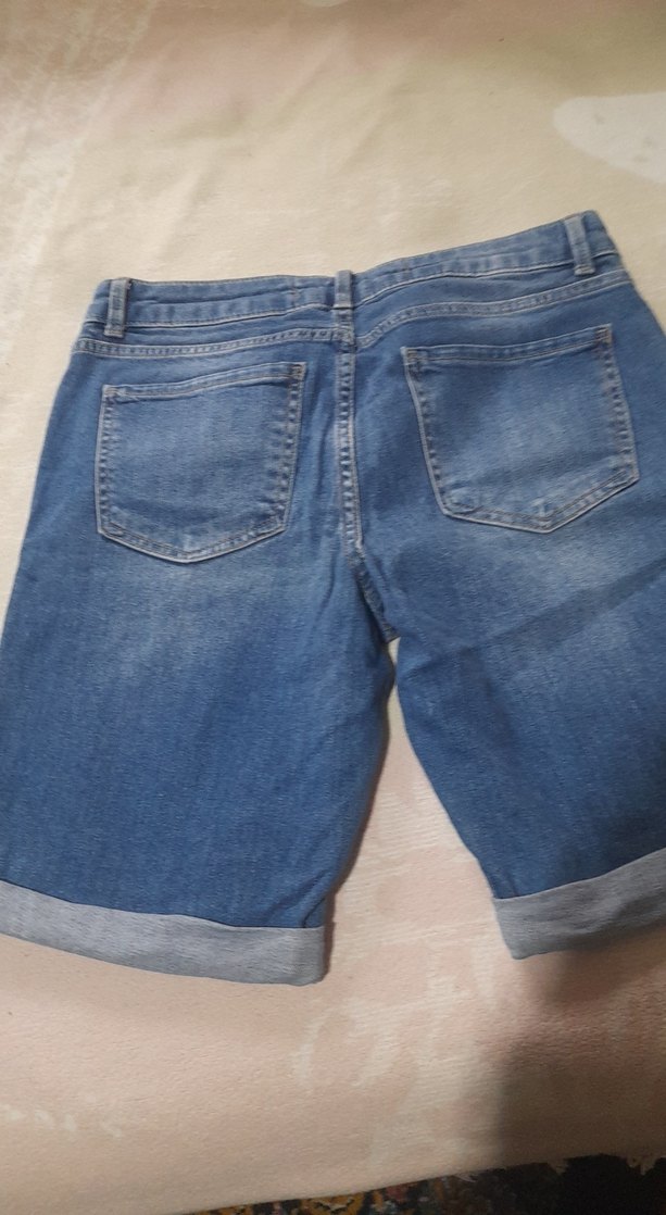 Gevşek Kesim Kadın Kot Şort - Görsel 3