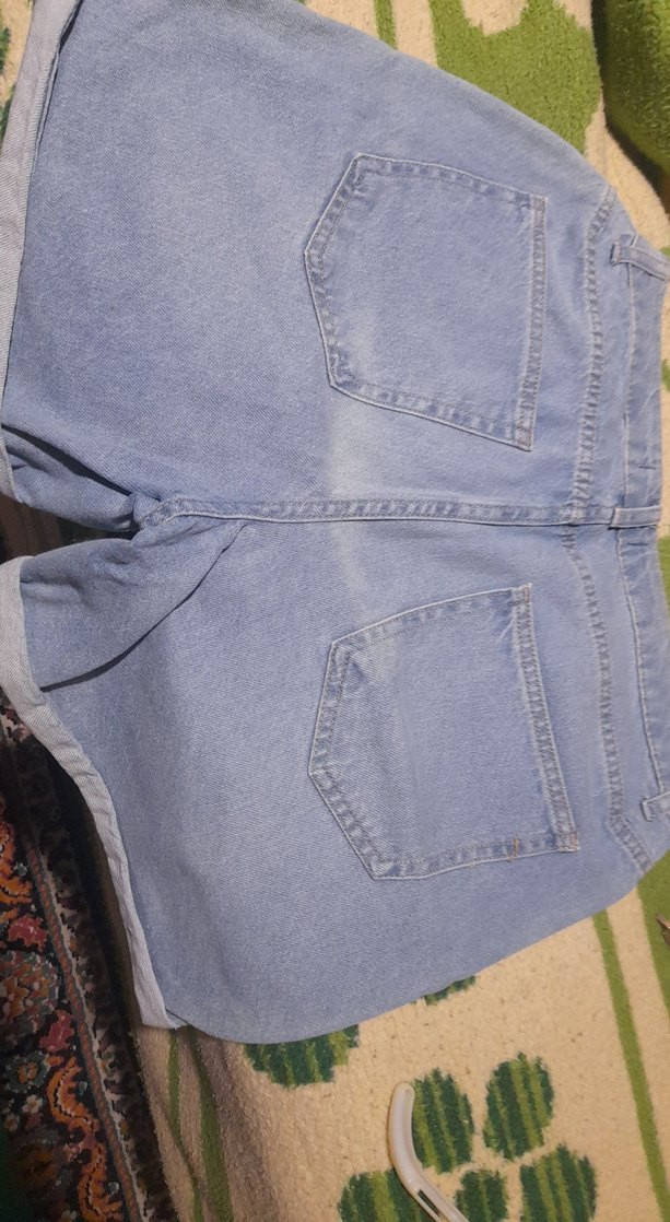 Düğmeli Salaş Mini Kot Şort - Görsel 3