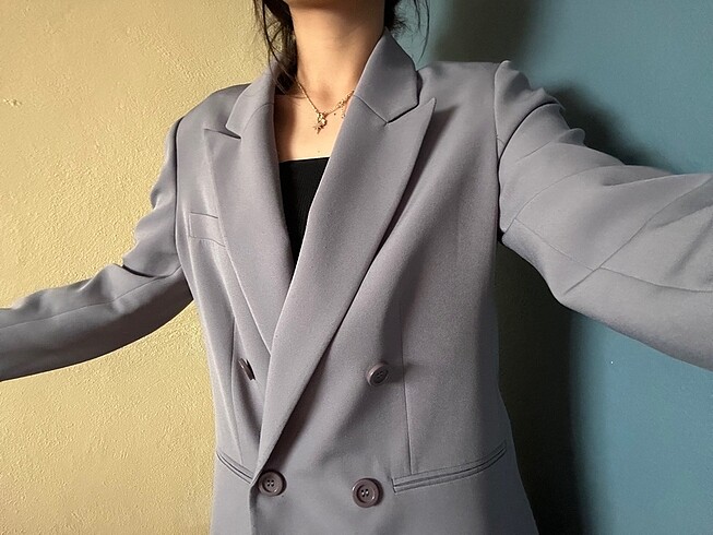 42 Beden gri Renk gri ceket blazer