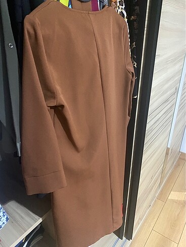 Taba renk elbise - Görsel 7