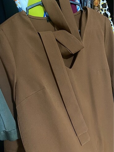 Taba renk elbise - Görsel 6