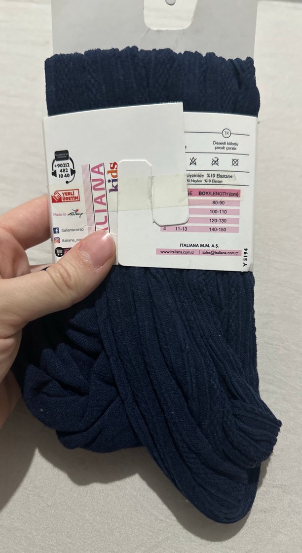 Kız Çocuk Desenli Külotlu Çorap - Görsel 2