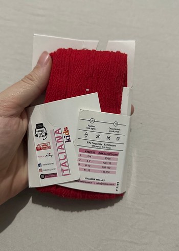 Beyaz Desenli Çocuk Külotlu Çorap - Görsel 2