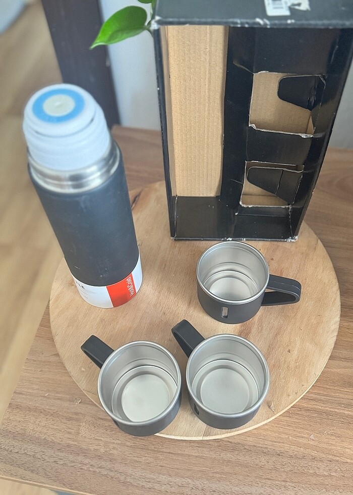 3 bardaklı çelik termos - Görsel 2