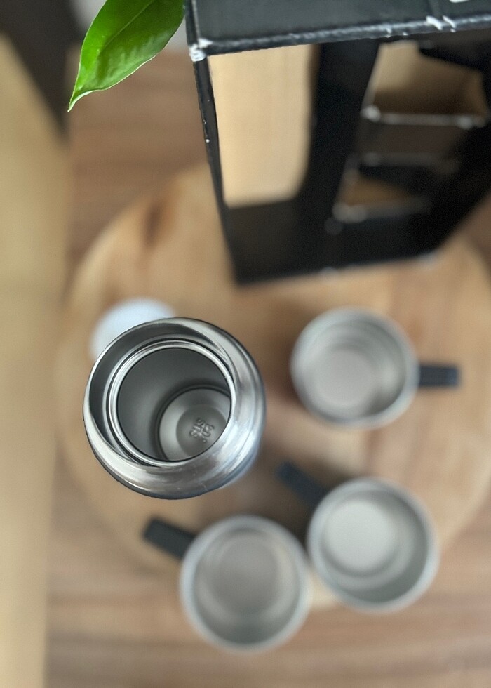 3 bardaklı çelik termos - Görsel 5