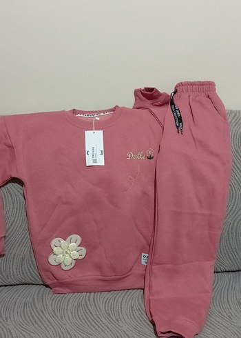 Kız Çocuk Pamuklu Baskılı kışlık eşofman Rahat Kesim - Görsel 9