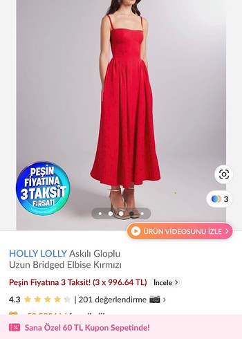 Diğer Kırmızı Holly Lolly Elbise