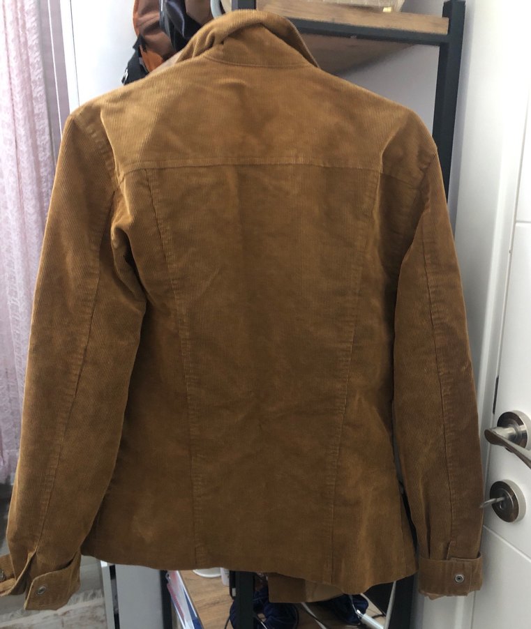 Düğmeli Kahverengi Süet Kadın Ceket - Görsel 2