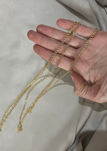 1m Kolye Zinciri Altın Renk - Görsel 3