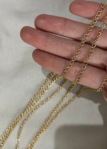 1m Kolye Zinciri Altın Renk - Görsel 4