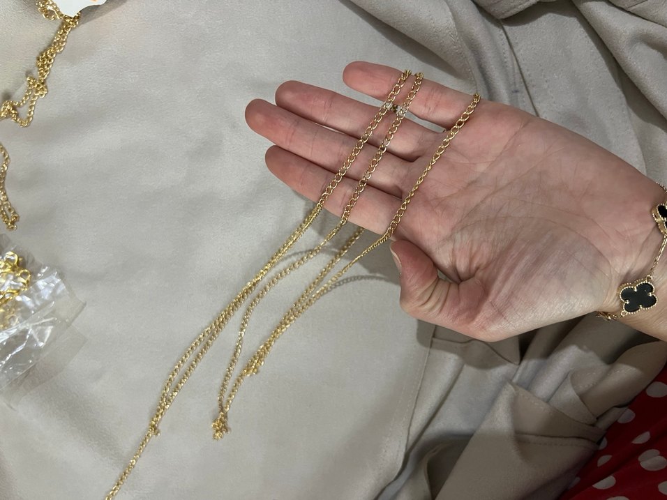 1m Kolye Zinciri Altın Renk - Görsel 3