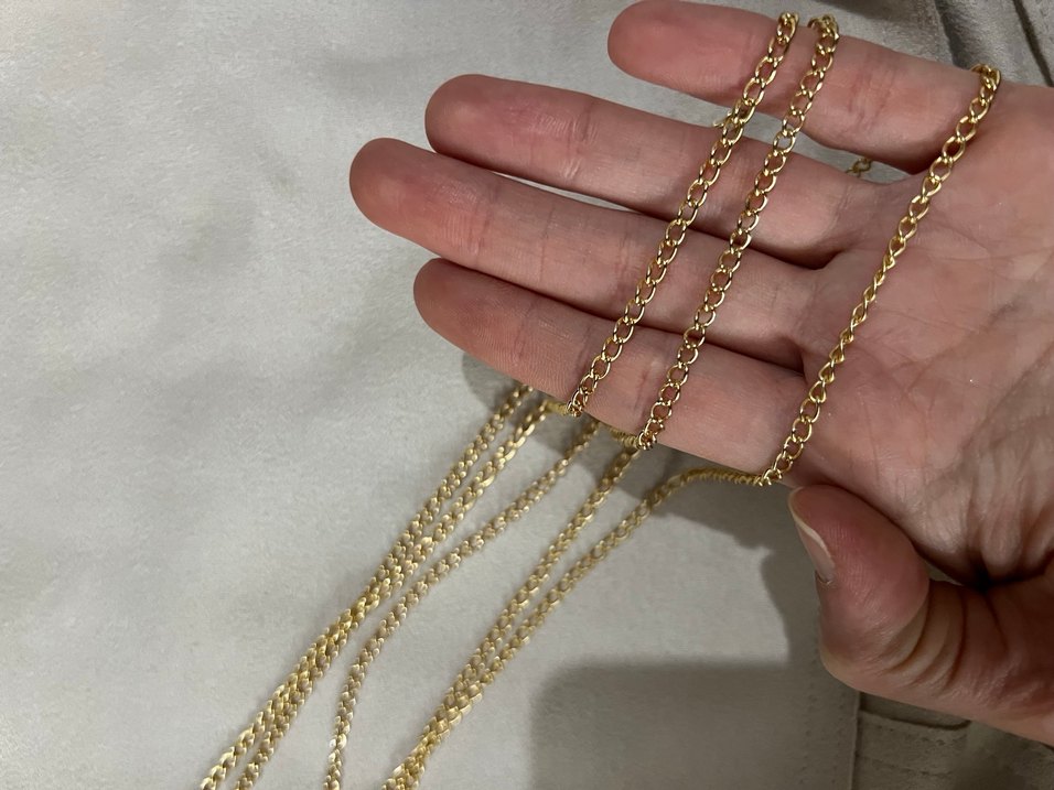 1m Kolye Zinciri Altın Renk - Görsel 4