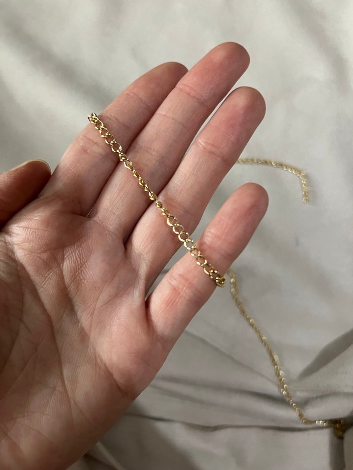 Altın Renk Kadın zincir - Görsel 3