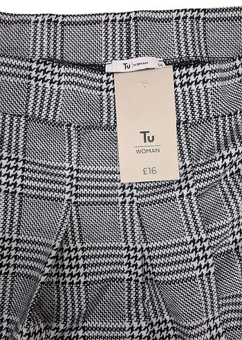 Gri Ekose Pilili Midi Kadın Etek - Görsel 2