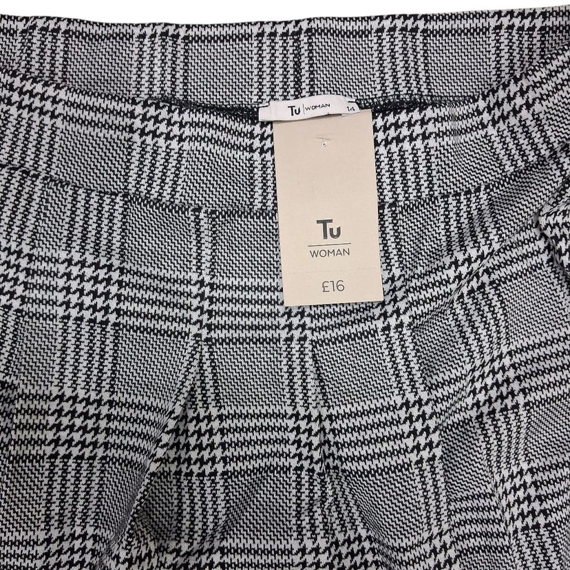 Ekose Desenli Gri Midi Pilili Etek - Görsel 2