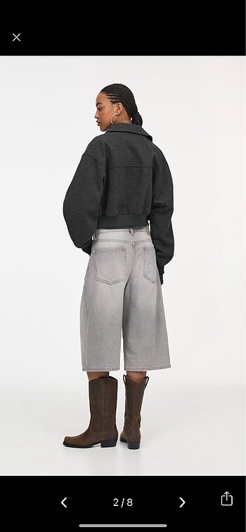Pull and Bear Pull Bear denim jorts, şortolon, bermuda