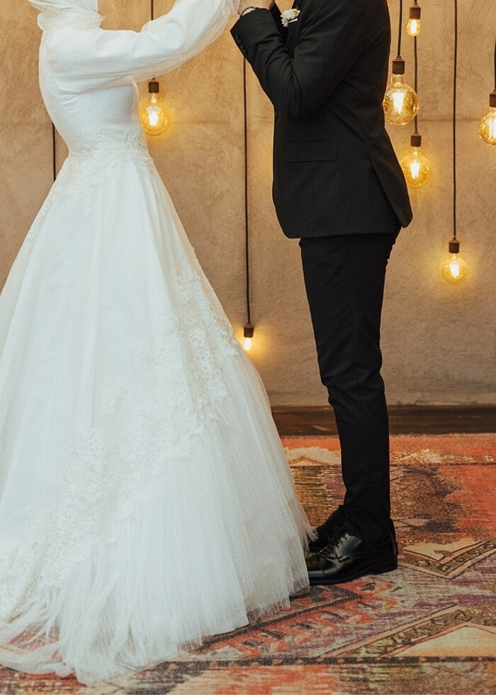 36 beden vintage gelinlik - Görsel 5