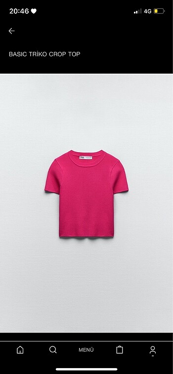 Zara zara triko crop