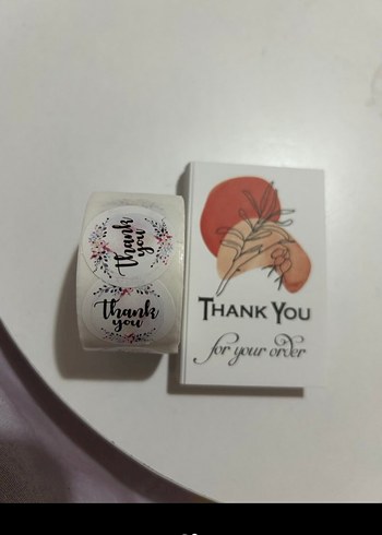 Pastel Beyaz Teşekkür Etiketleri - Görsel 2