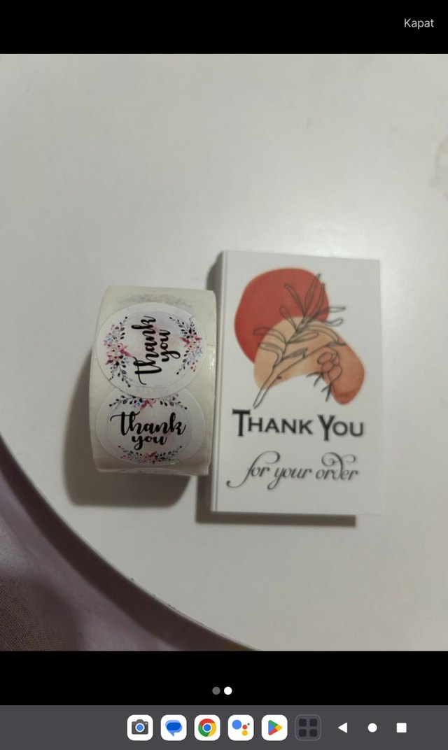 Pastel Beyaz Teşekkür Etiketleri - Görsel 2