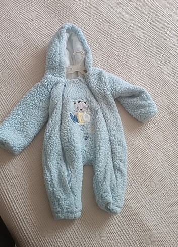 9-12 Ay Beden mavi Renk Erkek bebek tulum
