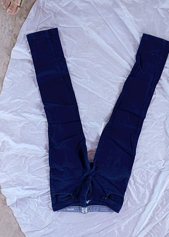 32 Beden mavi Renk Kadın Lacivert Dar Kesim Midi Kot Pantolon