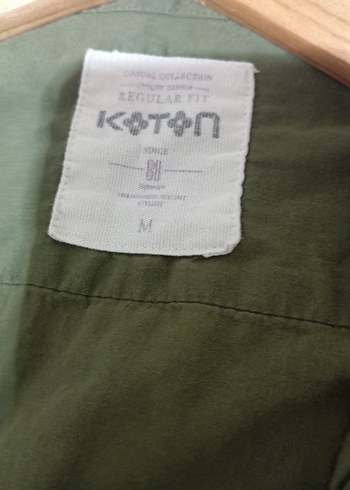 m Beden haki Renk Erkek Haki Koton Regular Fit Gömlek M Beden