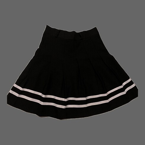 siyah pileli tenis etek