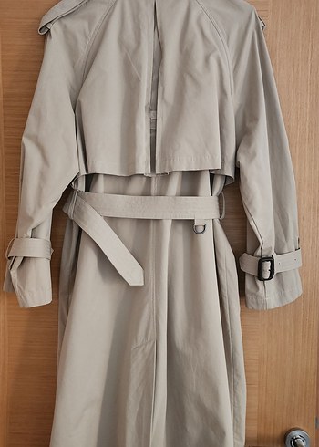 Bej Kadın Uzun Trençkot - Görsel 4