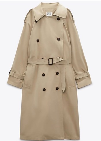 Bej Kadın Uzun Trençkot - Görsel 10