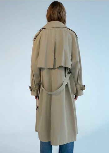 Bej Kadın Uzun Trençkot - Görsel 2