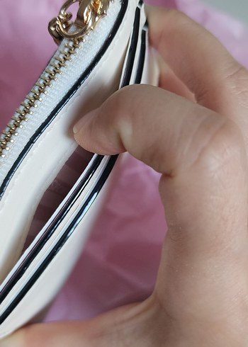 Victoria's Secret Beyaz Deri Fermuarlı Cüzdan - Görsel 7