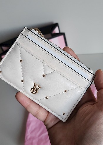 Victoria's Secret Beyaz Deri Fermuarlı Cüzdan - Görsel 8