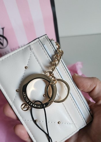 Victoria's Secret Beyaz Deri Fermuarlı Cüzdan - Görsel 5